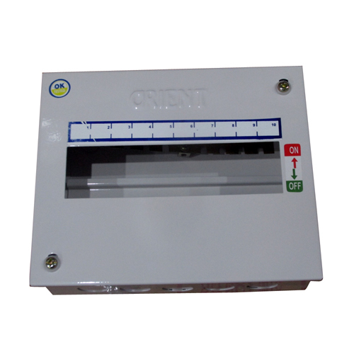 10 Way MCB Box - Sheet Metal, 200x200x80 mm, Gray | IP20, Surface Mount, Durable Design