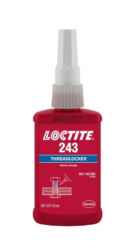 Loctite 243 Threadlocker Application: Works On All Metals