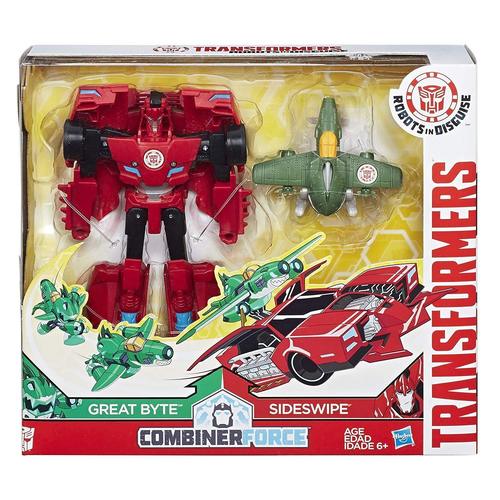 TRANSFORMERS ROBOTS COMBINER FORCE SIDESWIPE & GREAT BYTE