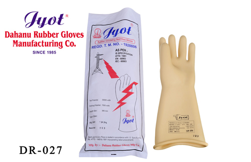Electrical Shock Proof Seamless Rubber Hand Gloves