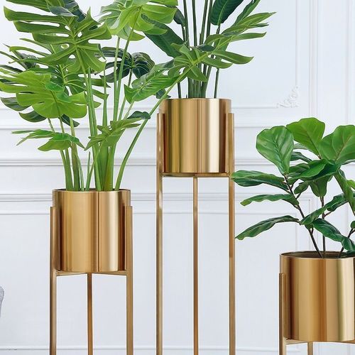 Iron Gold Finish Planter