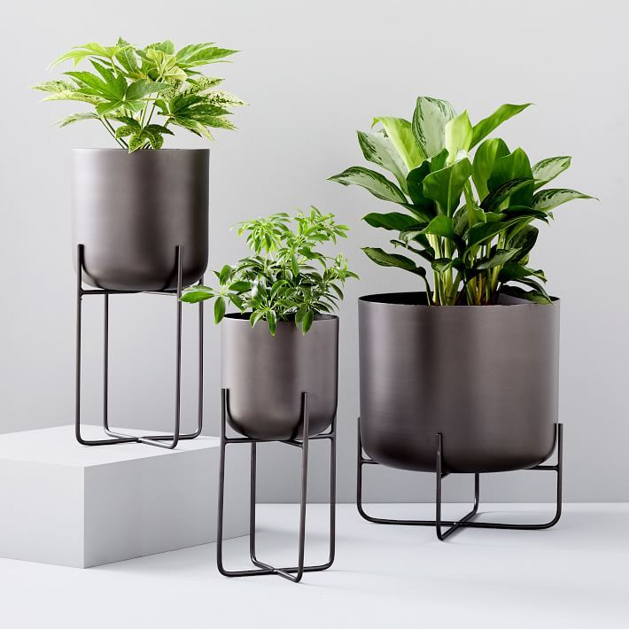 Iron Gold Finish Planter