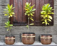 Copper Hammered Outdoor Planter