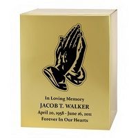 Prayers of Love Brass Memorial Urn