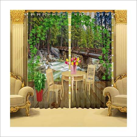 Garden set of 2 Printed Curtains