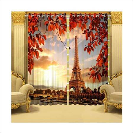 Paris City Printed Curtains