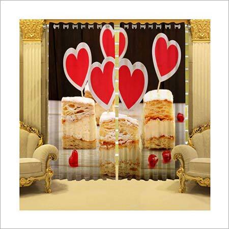 Pastry Printed Curtains-7ft