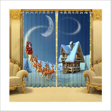 Santa Printed Curtains