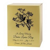 Loving Doves Brass Memorial Urn