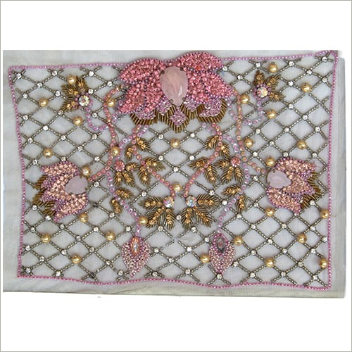Stone Applique Flower Work