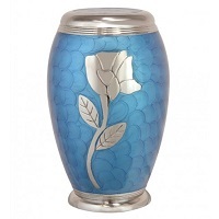 Beautiful Cashmere Blue Rose Urn