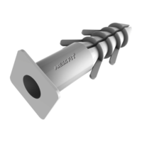 Pressfit Wall Plug - Plastic Inserts , White - Various Shapes, Sizes, Expands For Grip, Quick Installation For Heavy Load Applications