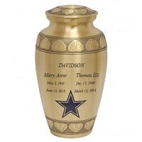 Cowboy & Cowgirl Angels in Heaven Brass Companion Urn