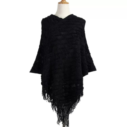 Tassel Poncho Cape Sweater