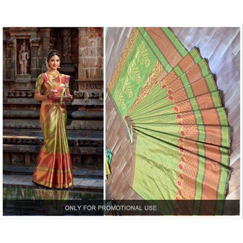 Ladies Silk Sarees - Pure Silk, 5.5 Meters, Green | Soft Texture, Elegant Drape, Wrinkle-Free