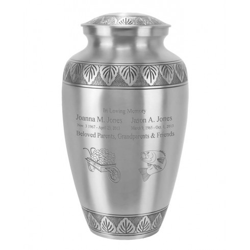 Dignity Silver Memorial Couple Urn Series