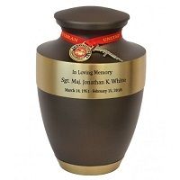 Beautiful Marine Corps Master Brass Urn