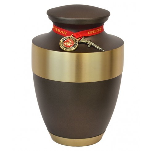 Beautiful Marine Corps Master Brass Urn