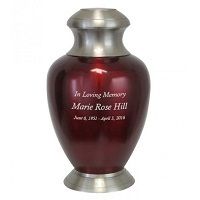 Beautiful Eternity Red Cremation Urn