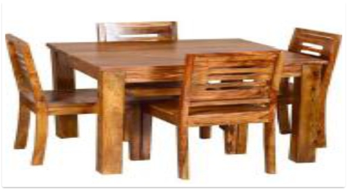 Wood Dining Table Set With 4 Chair