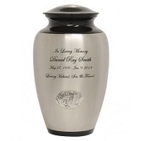 Gorgious River Fishing Pewter Urn