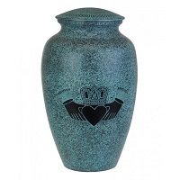 Large Celtic Turquoise Claddagh Urn