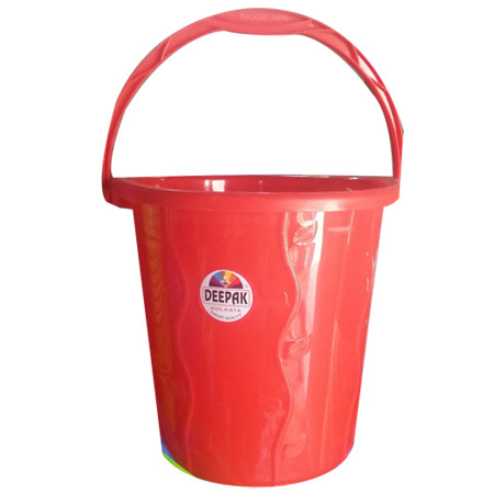 Plain Red Plastic Bucket