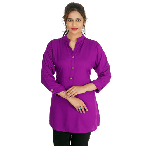 Ladies Purple Short Kurti