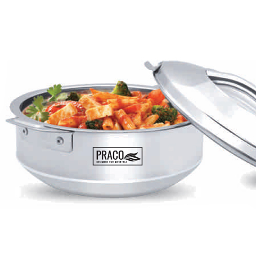 Insulated Stainless Steel Casserole - Stainless Steel Material | Stylish Design, Easy Locking Lid, Mirror Finish, Sturdy Handle for Food Storage