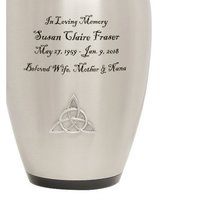 Beautiful Trinity  Pewter Urn