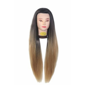 31 inch Synthetic Brown Hair Dummy Head