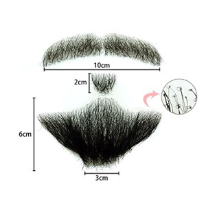 Mens Human Hair Mustache