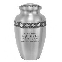 Large Stars Pewter Urn