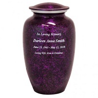 Purple Marbled Pewter Cremation Urn