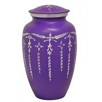 Purple Marbled Pewter Cremation Urn