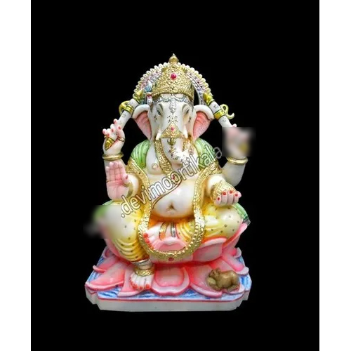 Ganesh Moorti Marble Statue