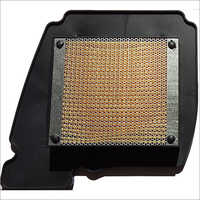Two Wheeler Air Filter - Paper & Plastic, 10x10x5 Cm | High Airflow 100 Cfm, 99% Filtration Efficiency, Boosts Power, Washable & Durable