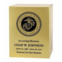 Marine Corps Brass Memorial Urn