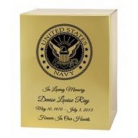 Beautiful Navy Brass Memorial Urn