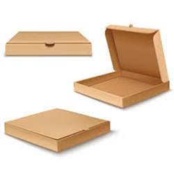 Pizza Packaging Box - Cardboard, Variable Dimensions, Brown | Convenient, Durable, Eco-friendly, Grease Resistant, Keeps Pizza Warm, Stackable
