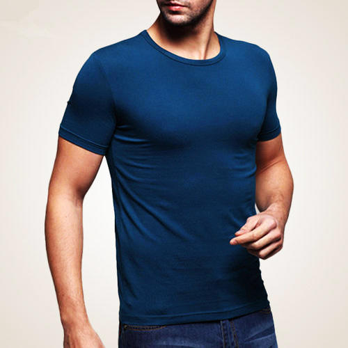 Mens Plain Round Neck Cotton T Shirt