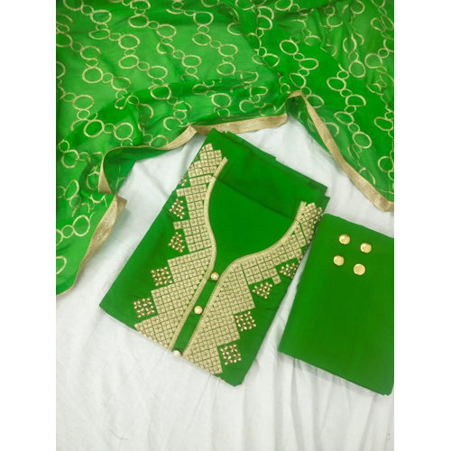 Ladies Green Cotton Suit