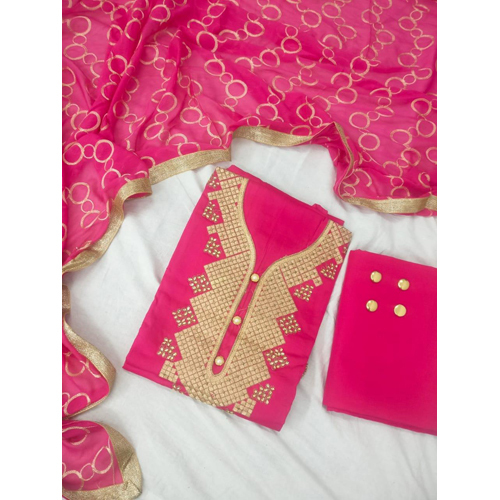 Ladies Pink Cotton Suit