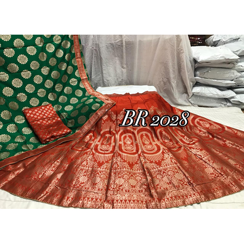 Ladies Heavy Silk Weaving Print Lehenga
