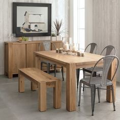 Wooden square Dining Table
