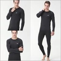 Mens Black Thermal Inner Suit - Polyester, S-XXL | Slim Fit, Full Sleeve, Machine Washable, Premium Quality Thermal Fabric
