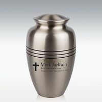 Classic Pewter Grecian Large Cremation Urn