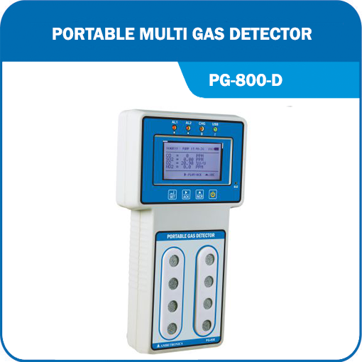 Portable Multi Gas Detector 8 Channel
