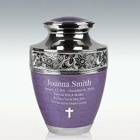 Medium Lavender Bloom Cremation Urn