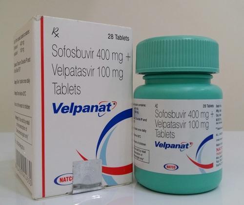 Velpanat Tablet - 100mg Sofosbuvir + 400mg Velpatasvir | Anti-Viral Treatment for Chronic Hepatitis C, 30 Pieces, Suitable for Adults and Aged Patients